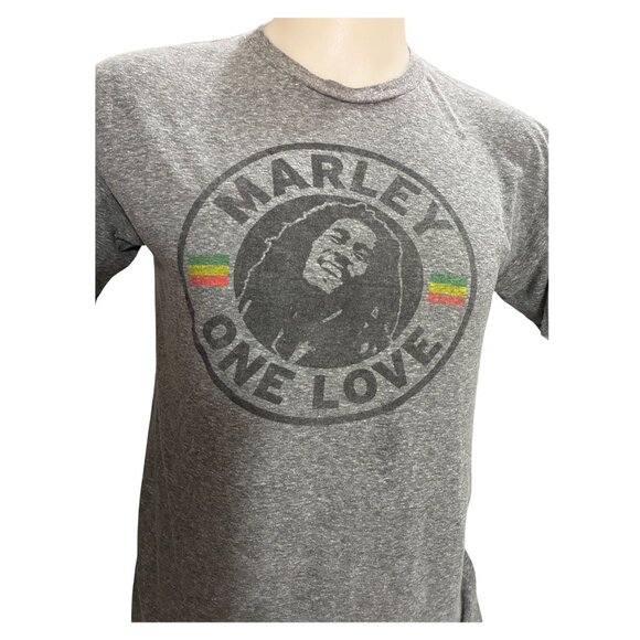 Bob Marley One Love Zion Rootswear Gray T-shirt - Picture 1 of 6